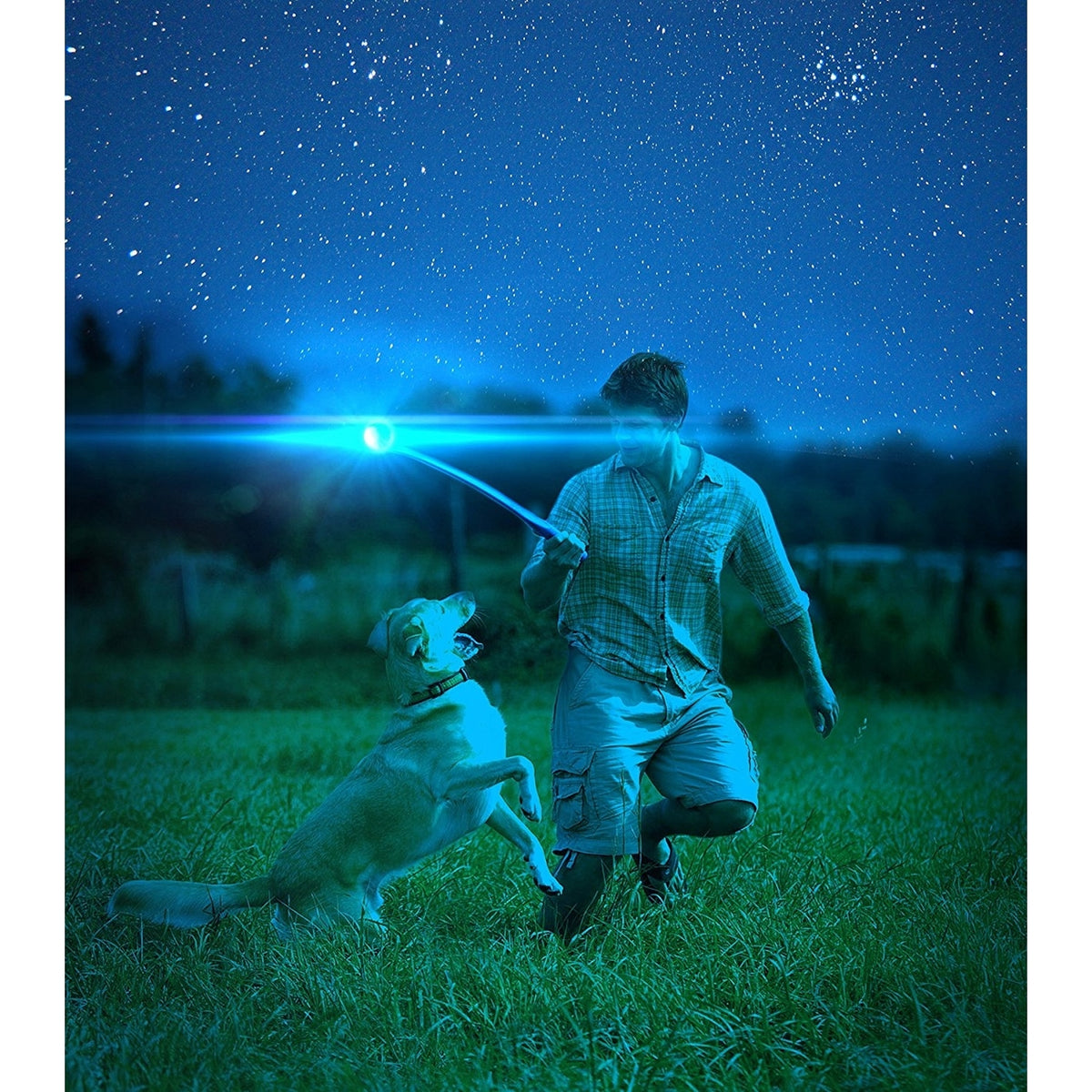 Chuckit Max Glow Ball für Hunde Ballschleuder