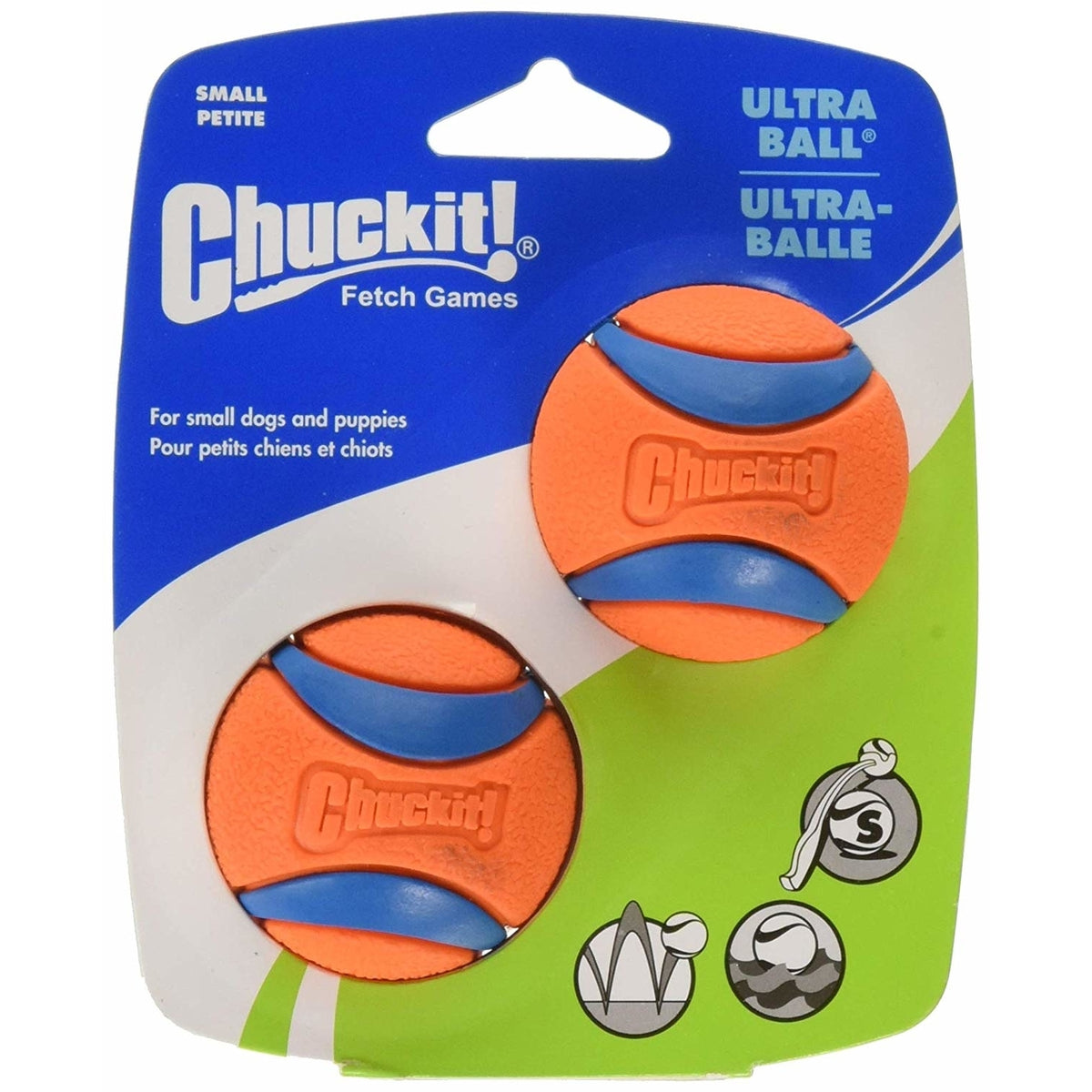 CHUCKIT! Ultra Ball – Small, 5cm, 2er Pack