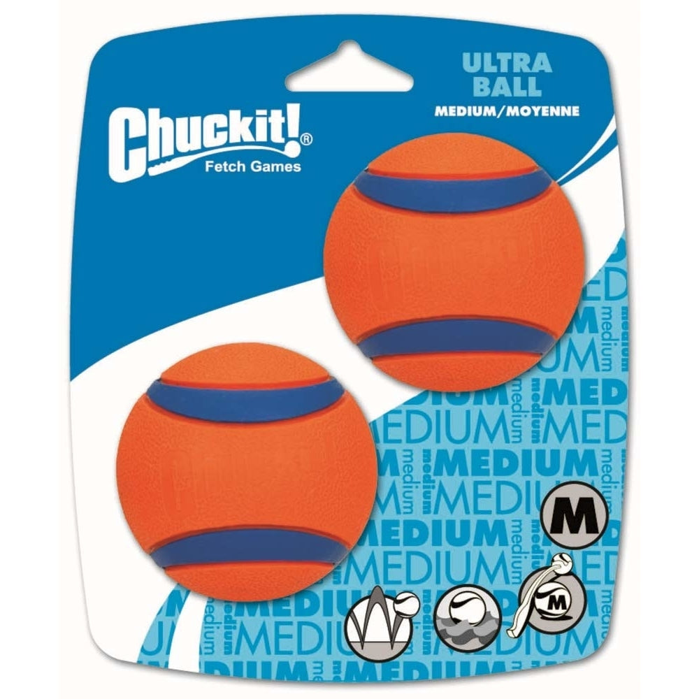 CHUCKIT! Ultra Ball – Medium, 6,3 cm, 2er Pack