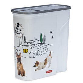 Curver Futtercontainer Hund – 6 L, bis 2,5 kg Trockenfutter, 12x28x28 cm