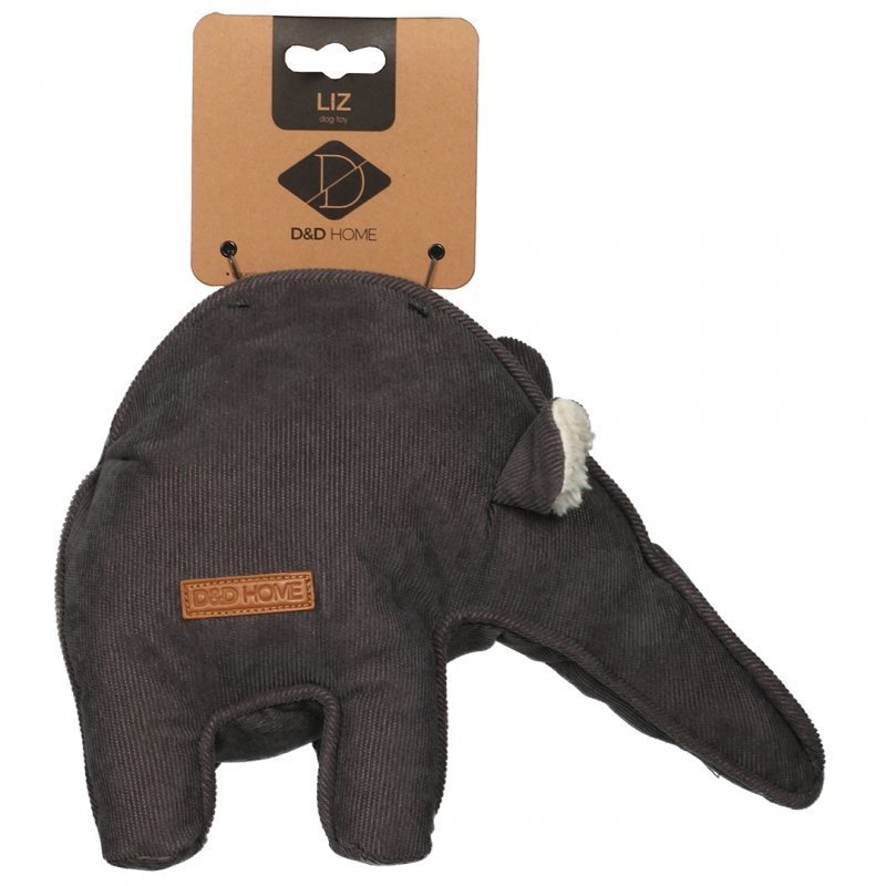 Hundespielzeug aus Cordsamt – Ameisenbär Liz, grau, 27 x 18 cm