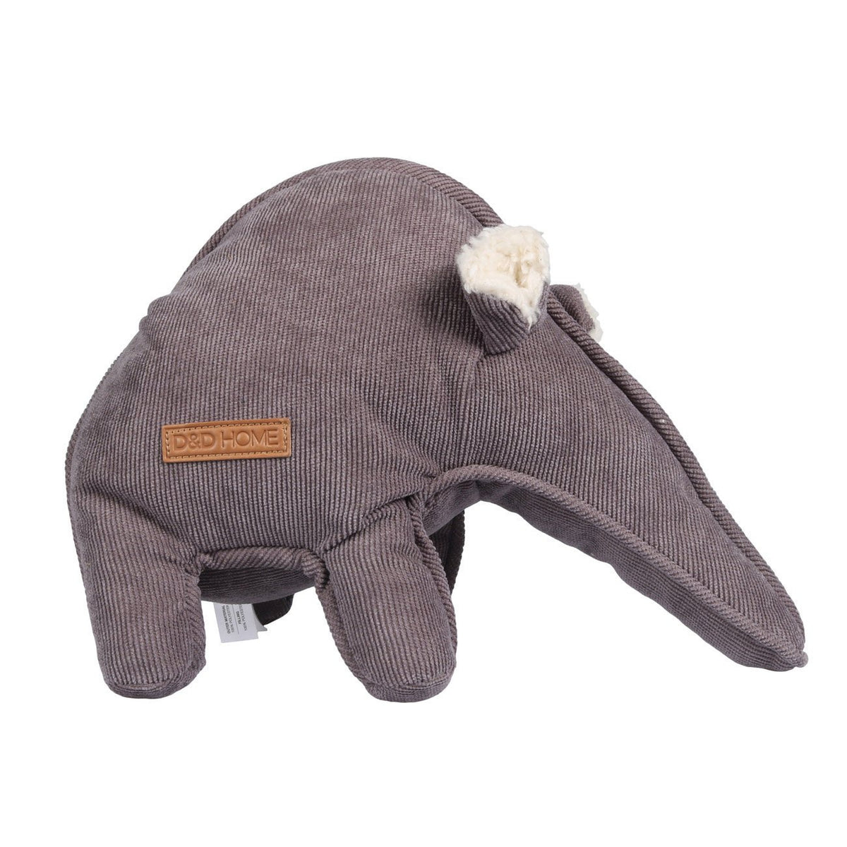 Hundespielzeug aus Cordsamt – Ameisenbär Liz, grau, 27 x 18 cm