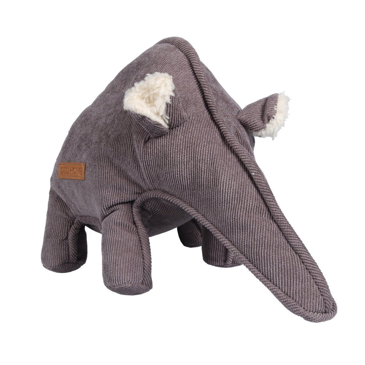 Hundespielzeug aus Cordsamt – Ameisenbär Liz, grau, 27 x 18 cm