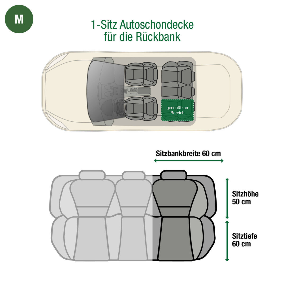 Doctor Bark 1-Sitz Autoschondecke Rücksitz