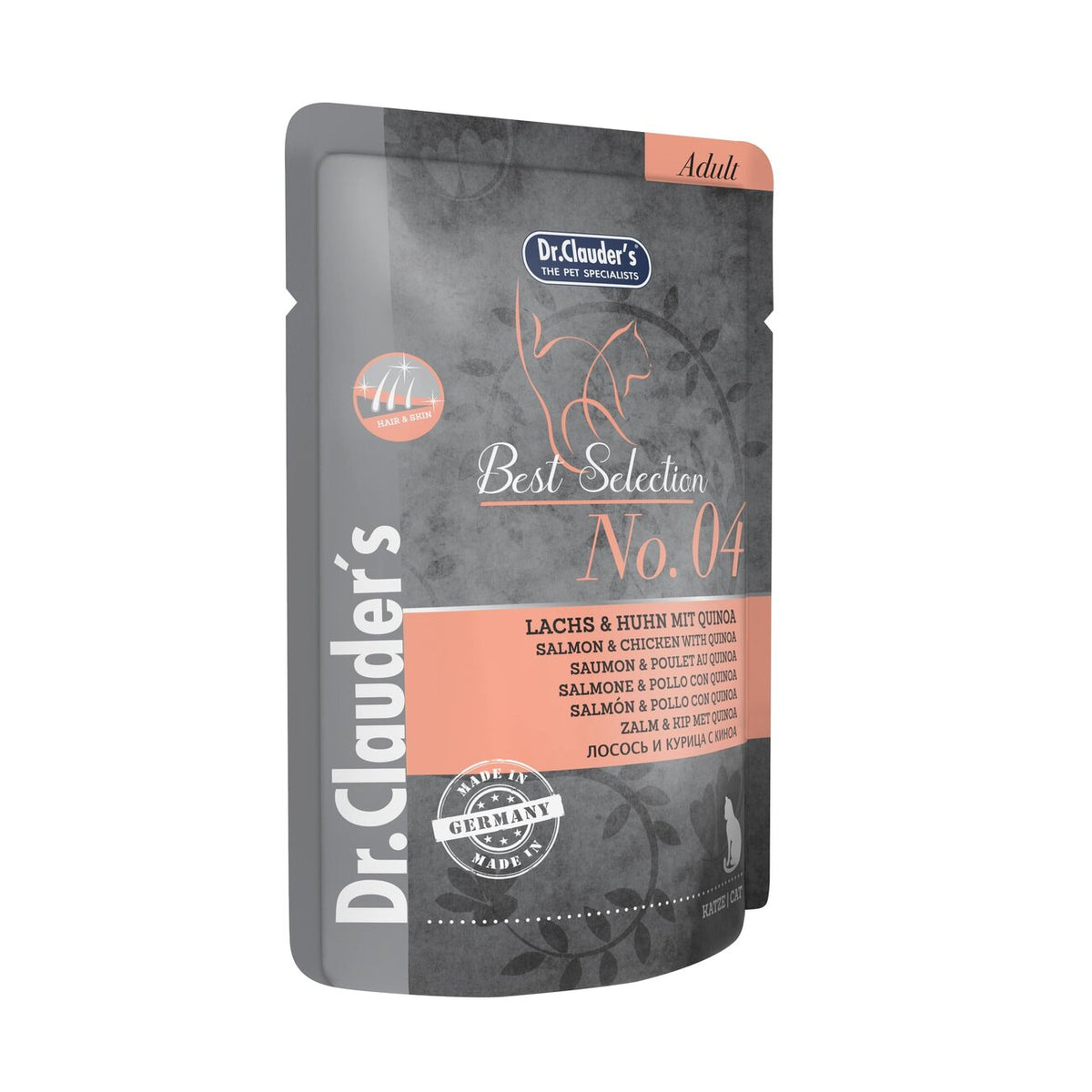 Best Selection Adult Katzenfutter – No.4: Lachs & Huhn mit Quinoa, 16x85g
