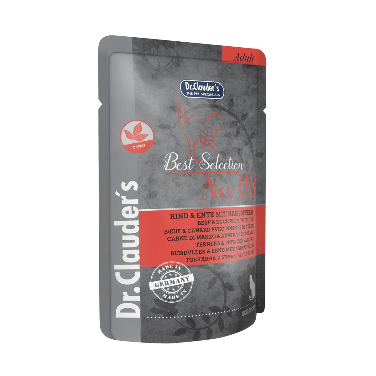 Best Selection Adult Katzenfutter – No.8: Rind & Ente mit Kartoffeln, 16x85g