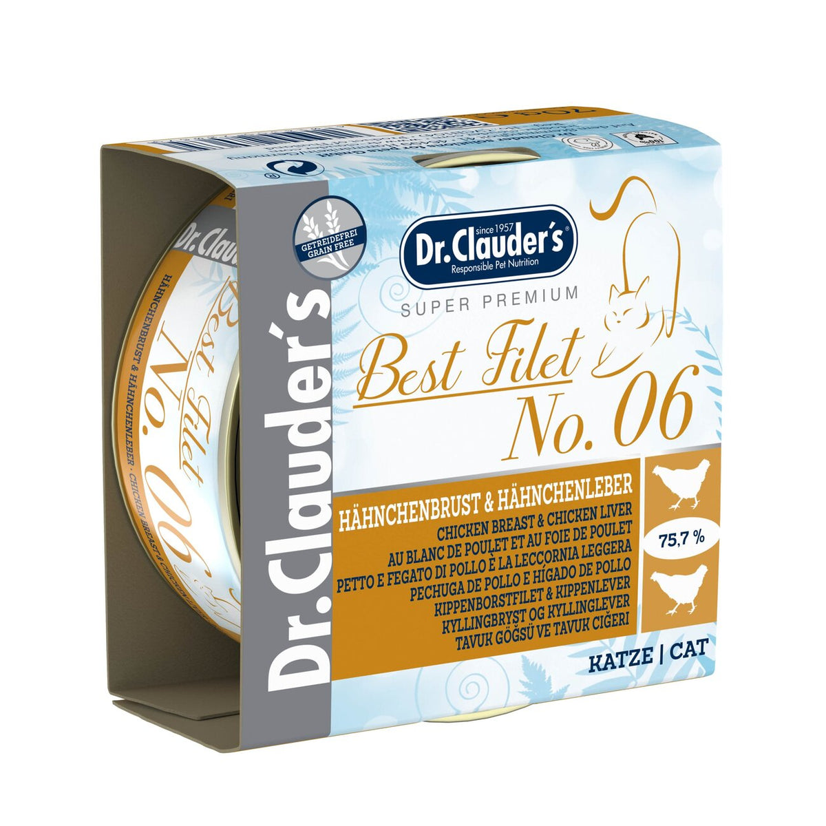 Katzenfutter Best Filet – No6: 24 x 70 g, Hähnchenbrust und Leber