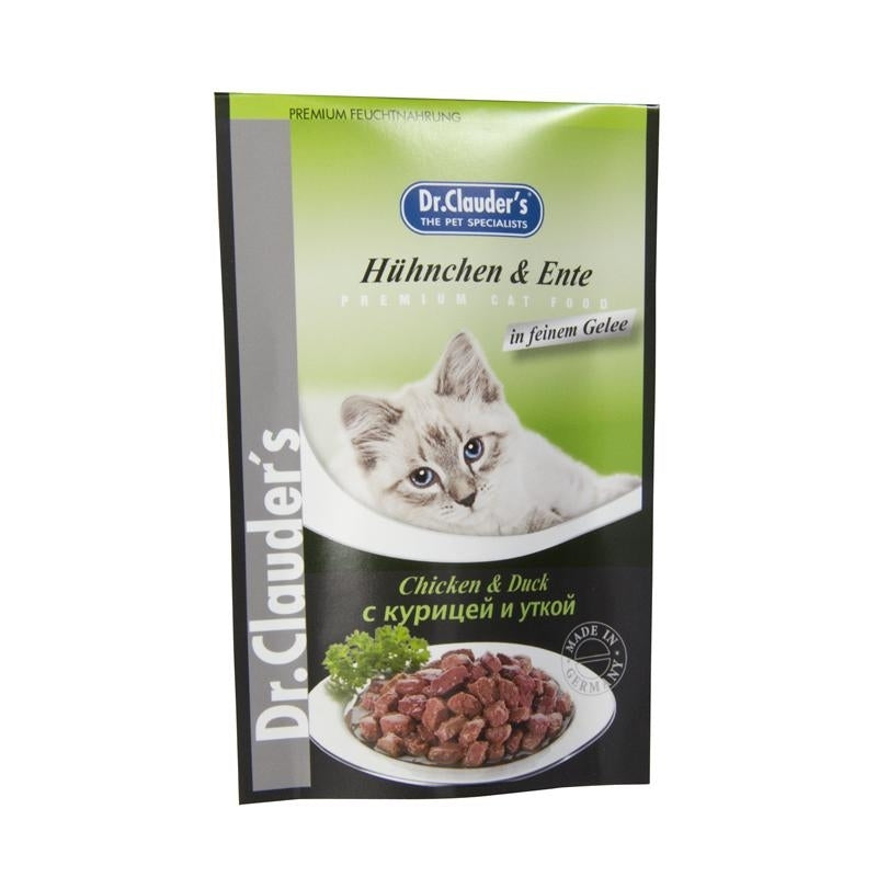 Premium Katzenfutter im Frischebeutel – Hühnchen & Ente in Gelee, 20 x 100g