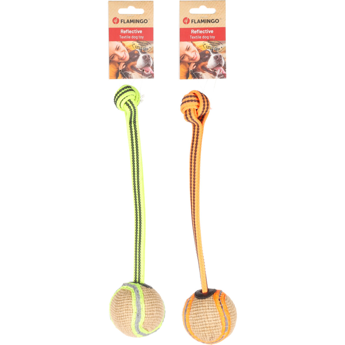 Juru Zerrseil mit Ball – Robustes Hundespielzeug für Spiel & Spaß – 33 x 7 x 7 cm