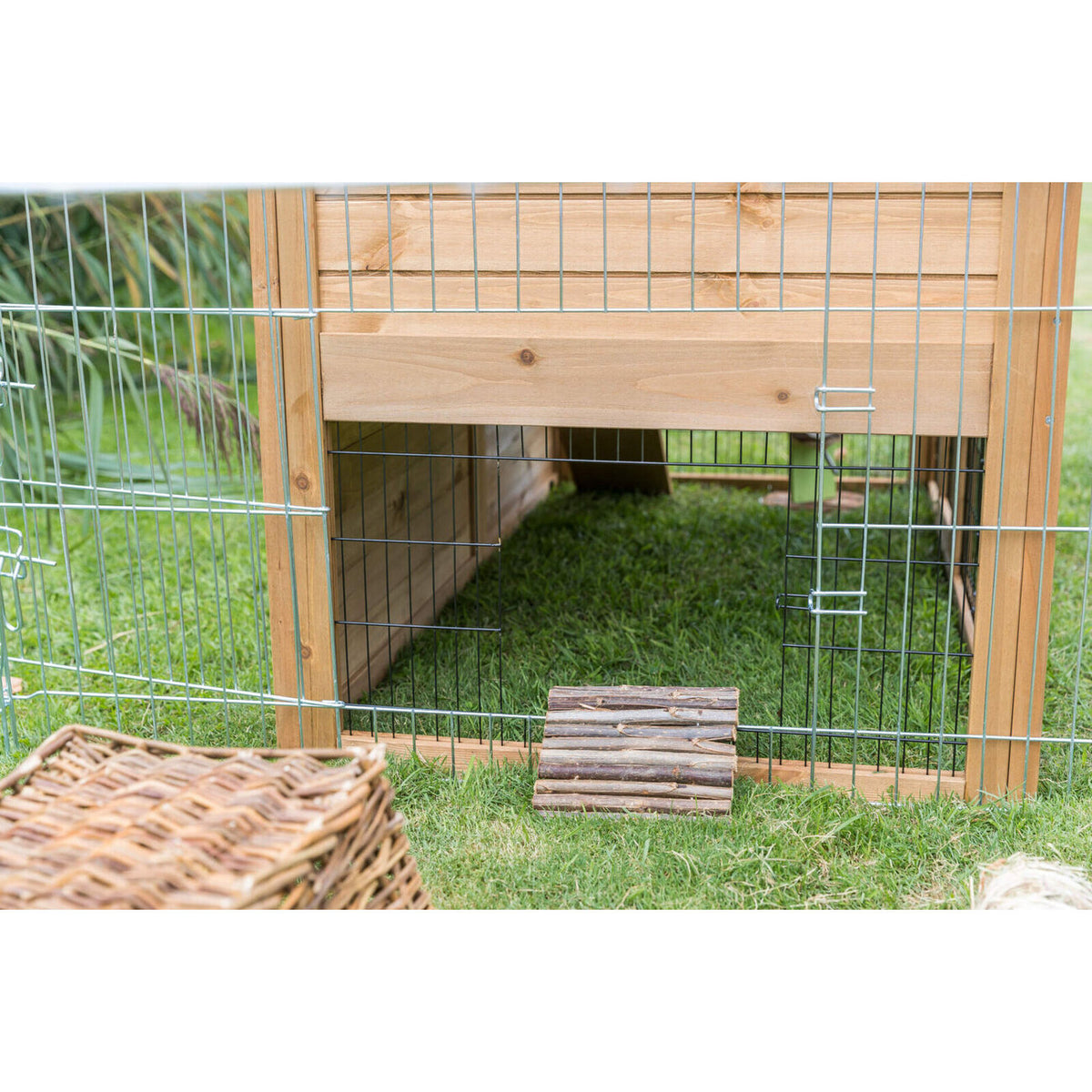 Freilaufgehege für Kaninchen mit Abdeckung verzinkt