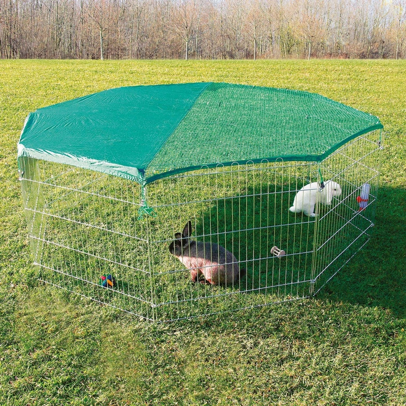Freilaufgehege für Kleintiere mit Schutznetz – ø 210 × 75 cm