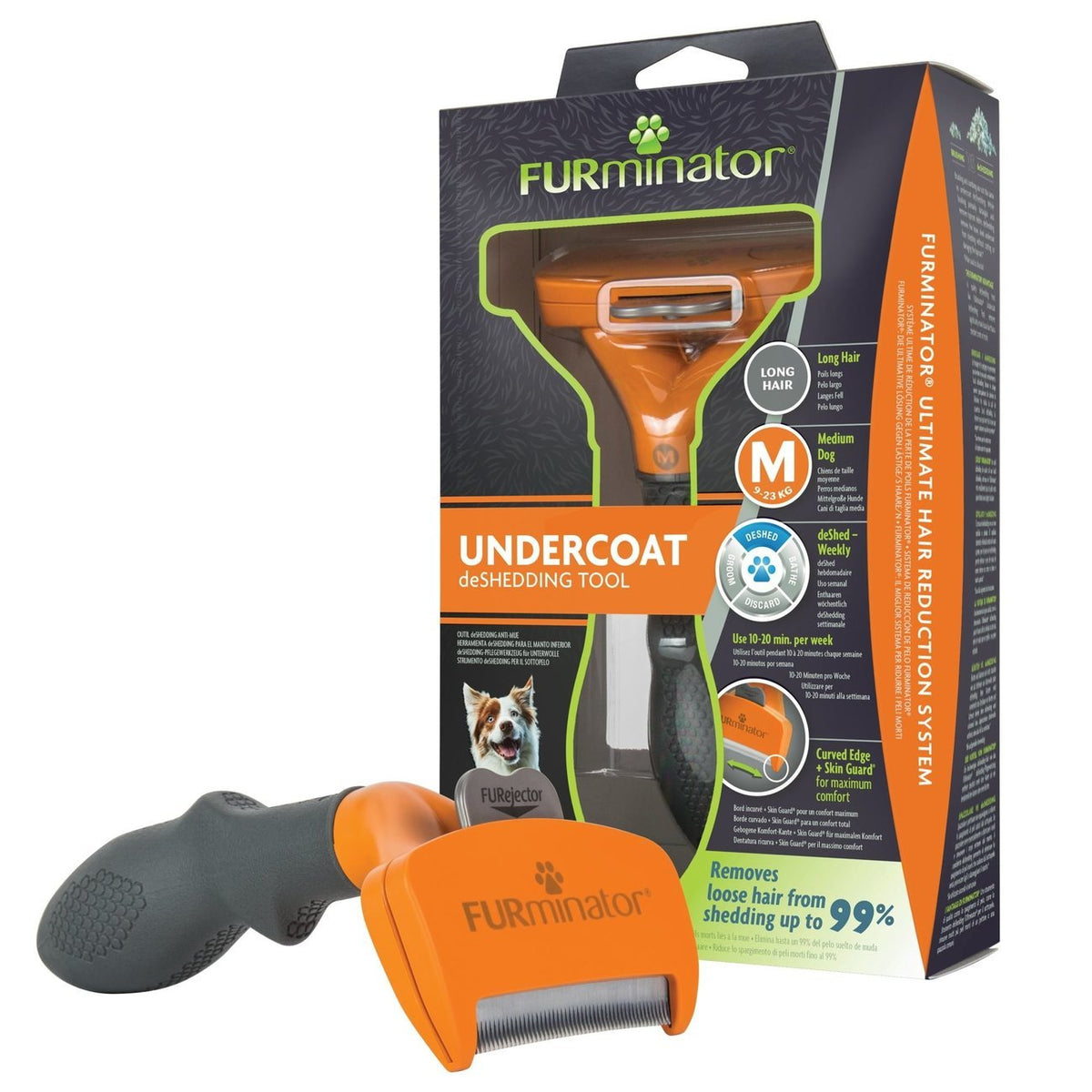 FURminator Hund Unterwolle Langhaar