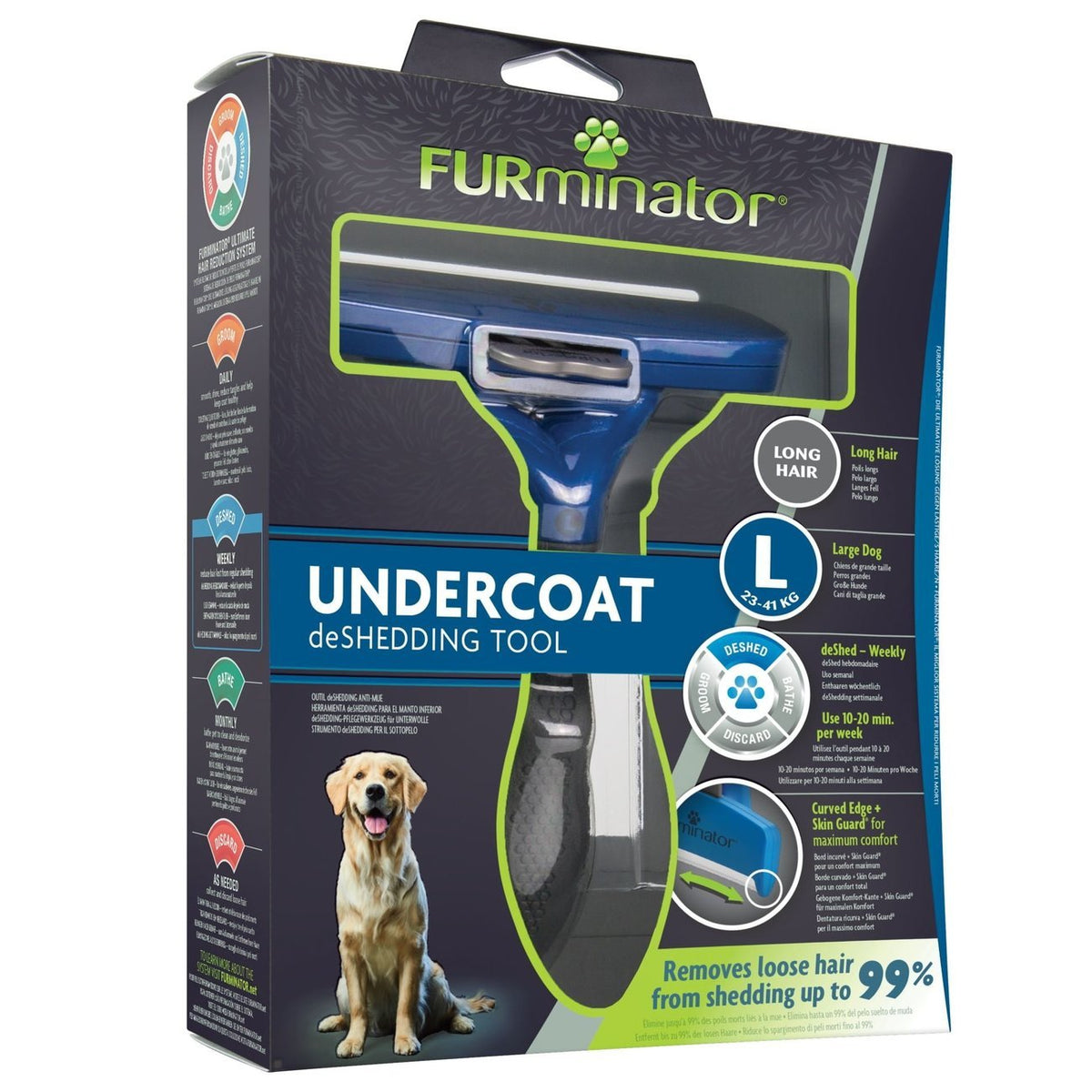 FURminator Hund Unterwolle Langhaar