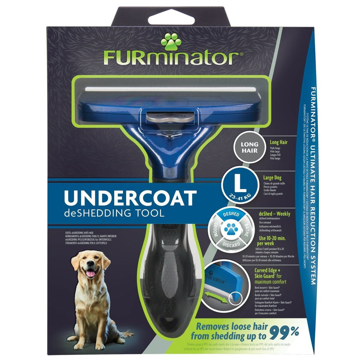 FURminator Hund Unterwolle Langhaar