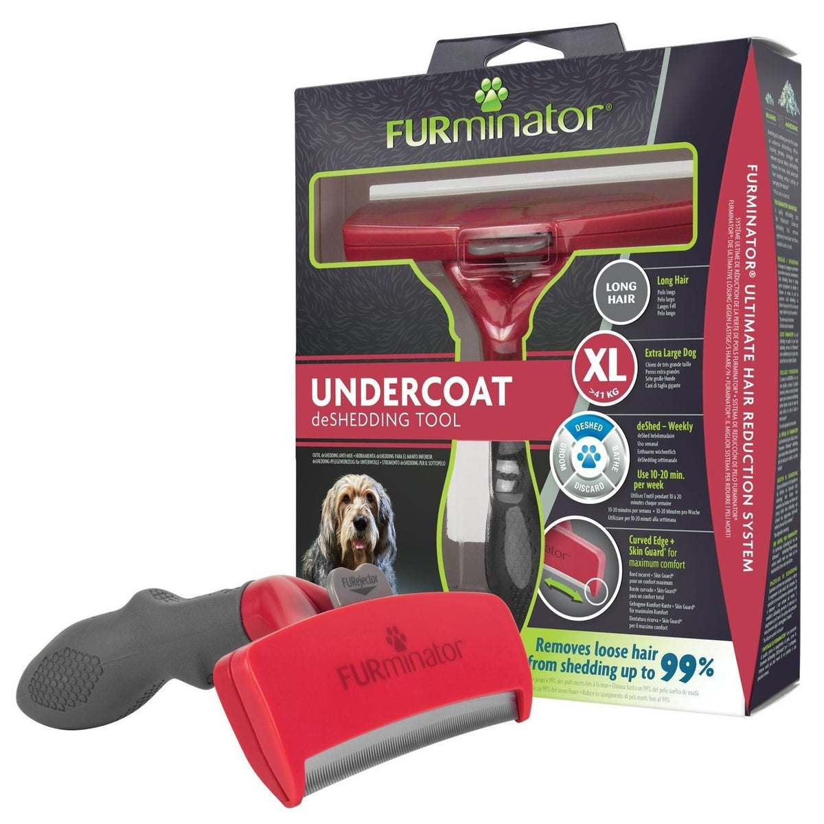 FURminator Hund Unterwolle Langhaar