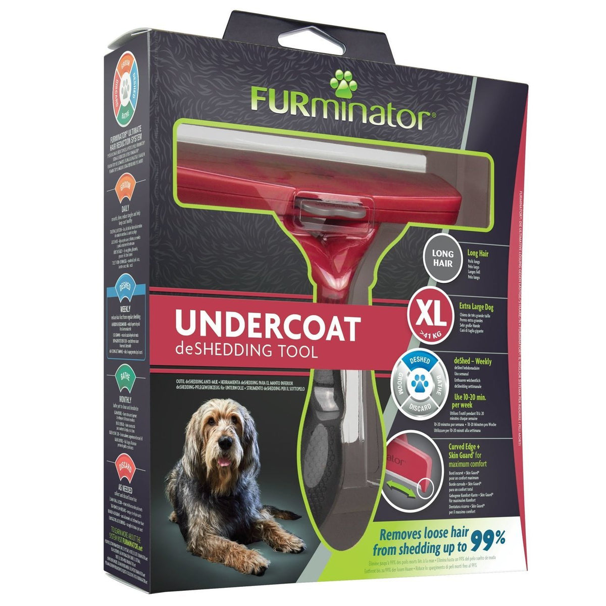 FURminator Hund Unterwolle Langhaar
