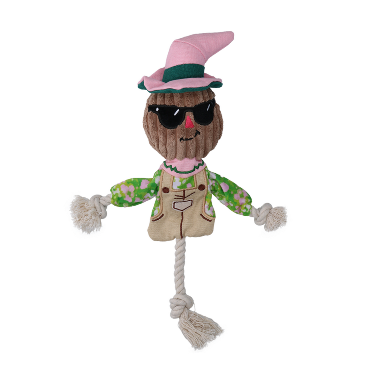 Garden Paws Scarecrow Scary Harry Hundespielzeug mit innenliegenden Seil – S: 17.70 x 36.50 x 8.00 cm