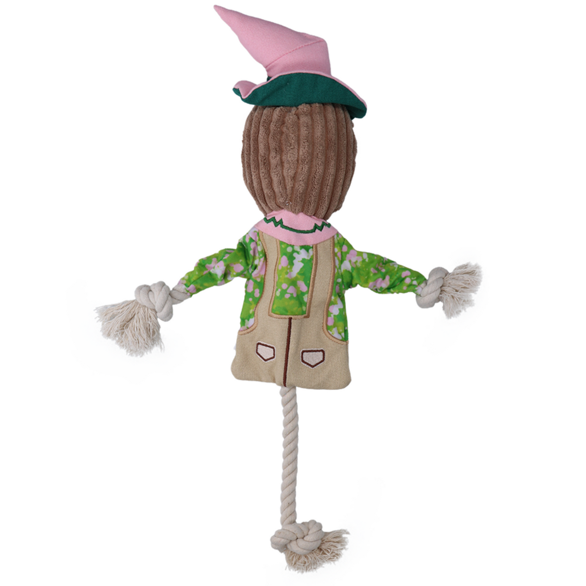 Garden Paws Scarecrow Scary Harry Hundespielzeug mit innenliegenden Seil – M: 19.40 x 47.60 x 10.40 cm