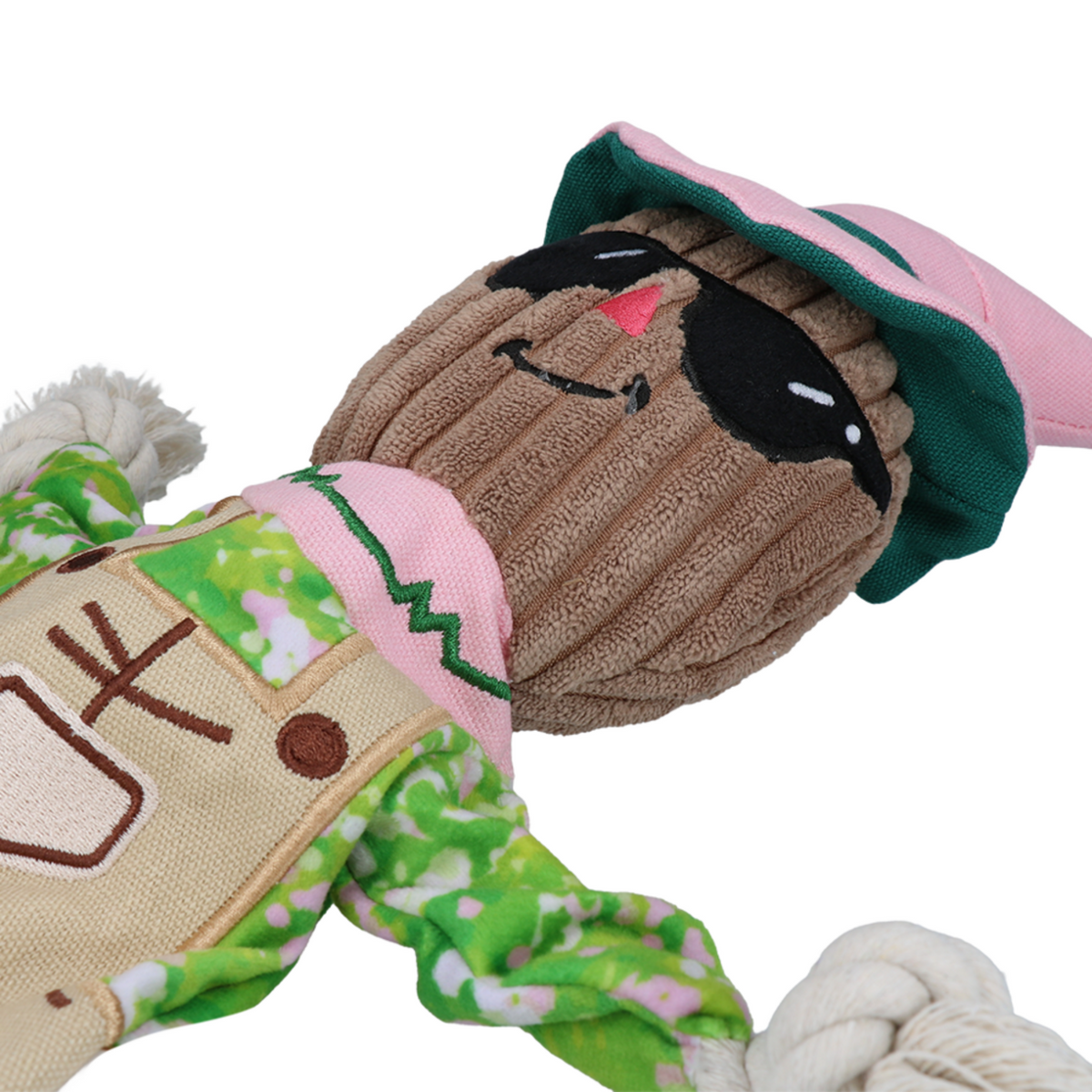 Garden Paws Scarecrow Scary Harry Hundespielzeug mit innenliegenden Seil – M: 19.40 x 47.60 x 10.40 cm