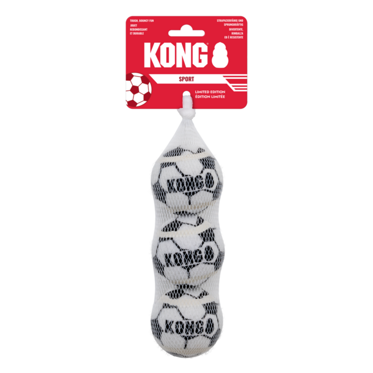 KONG Sport Fußball-Set: Spielspaß für deinen Hund – jetzt bei tiierisch.de! – M 6,5 cm 3 Stück