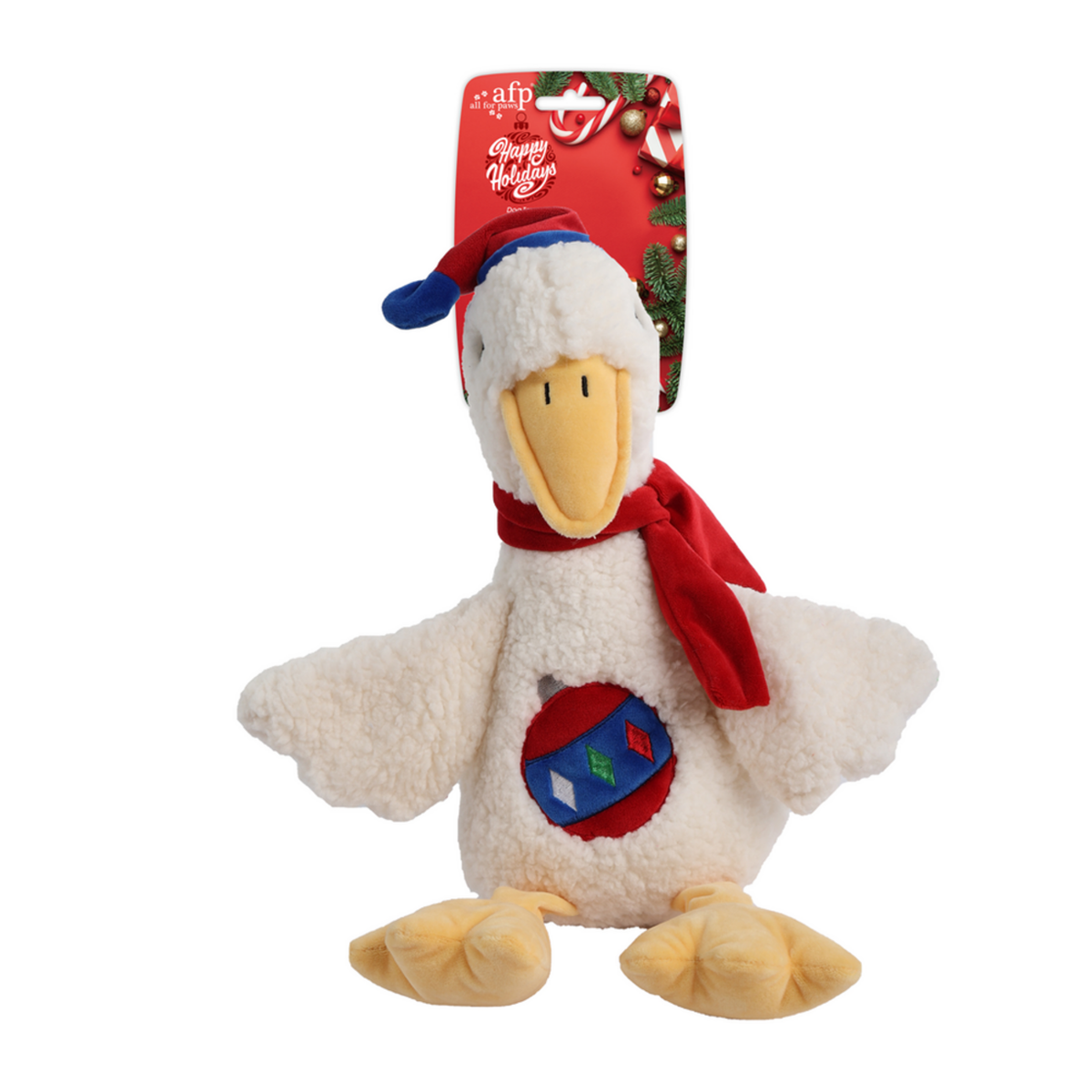Xmas Weihnacht Happy Holidays Gans Plüsch Hundespielzeug – 49 cm