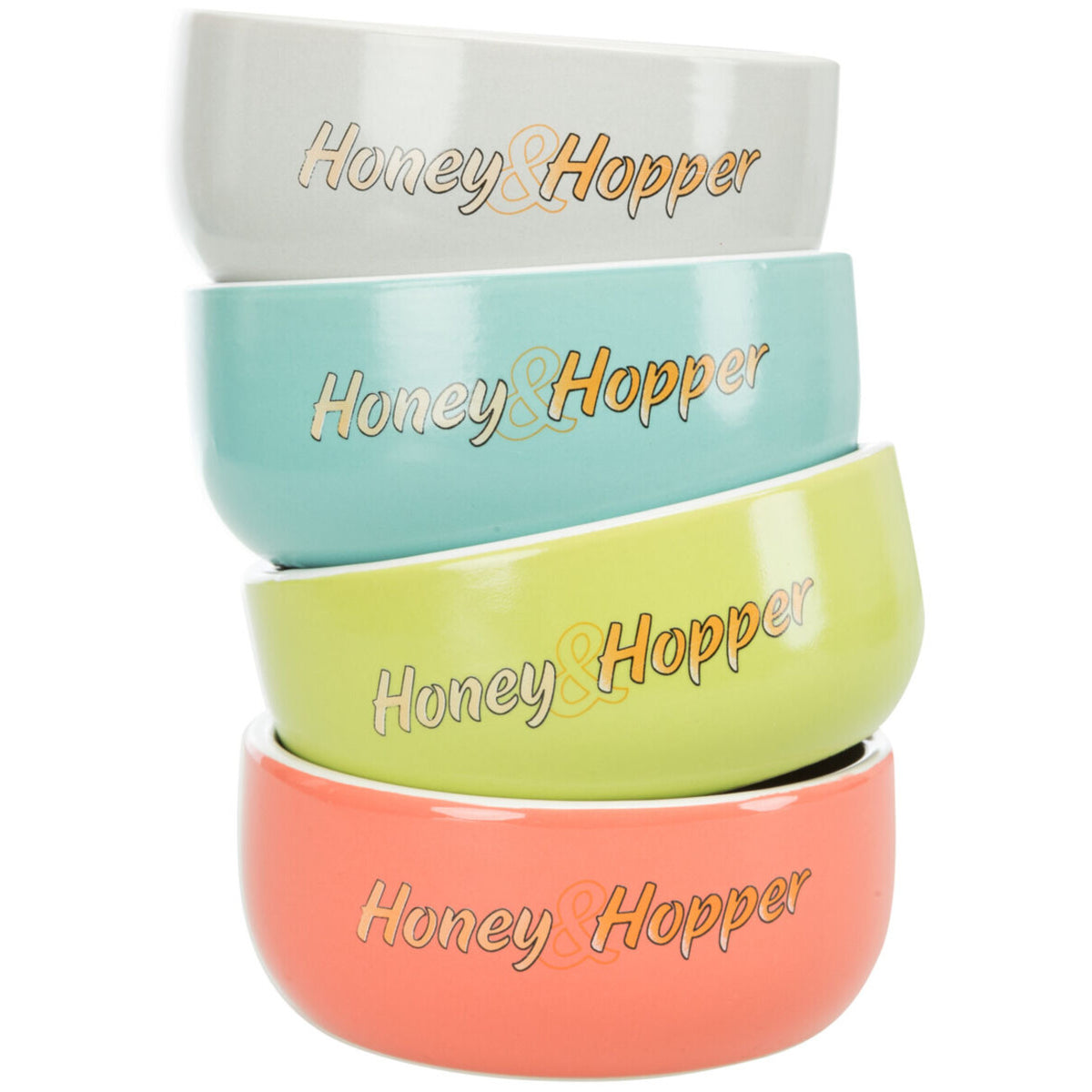 Honey & Hopper Keramiknapf für Kleintiere – 250 ml, ø 11 cm, zufällige Farbe