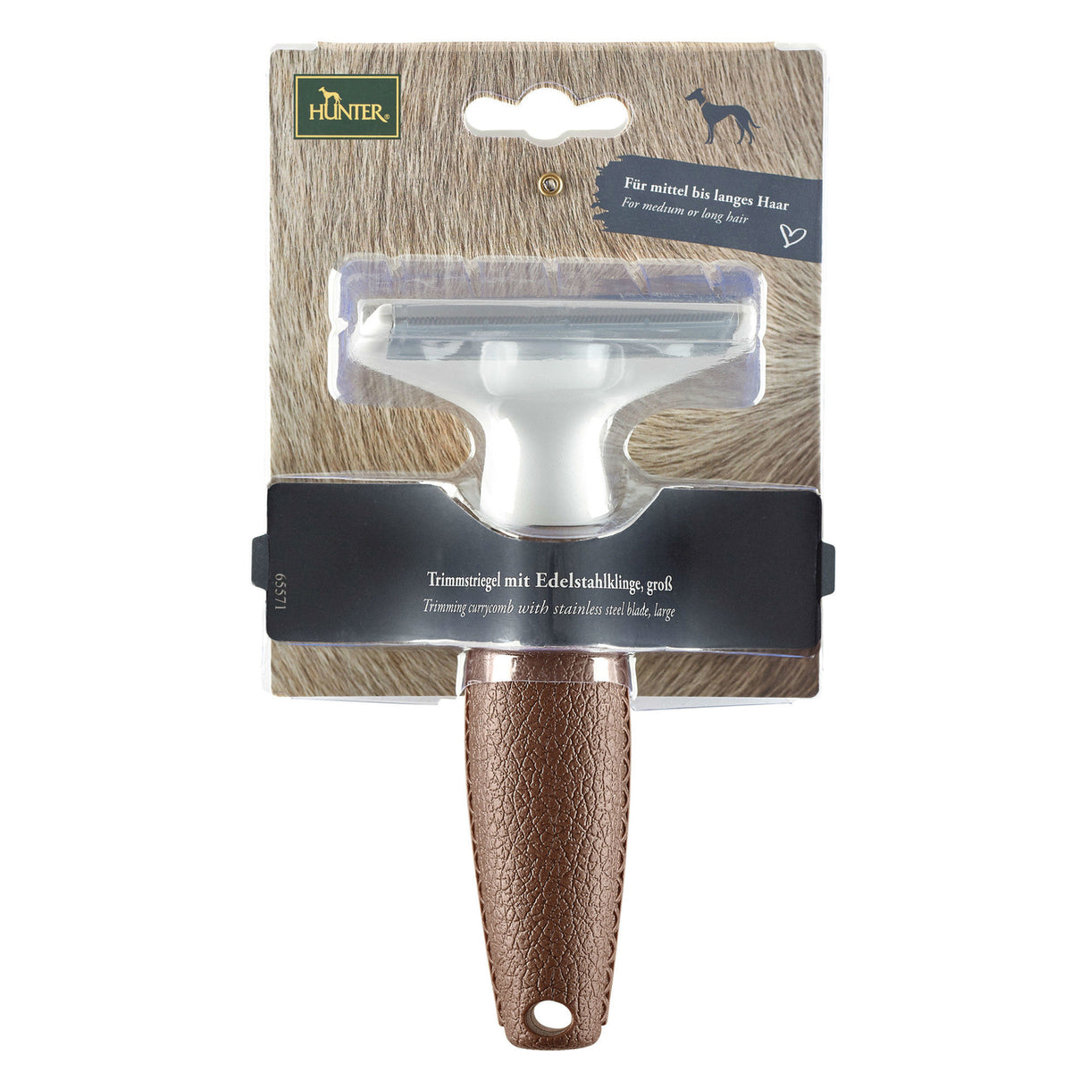 HUNTER Trimmstriegel Spa mit Edelstahlklinge