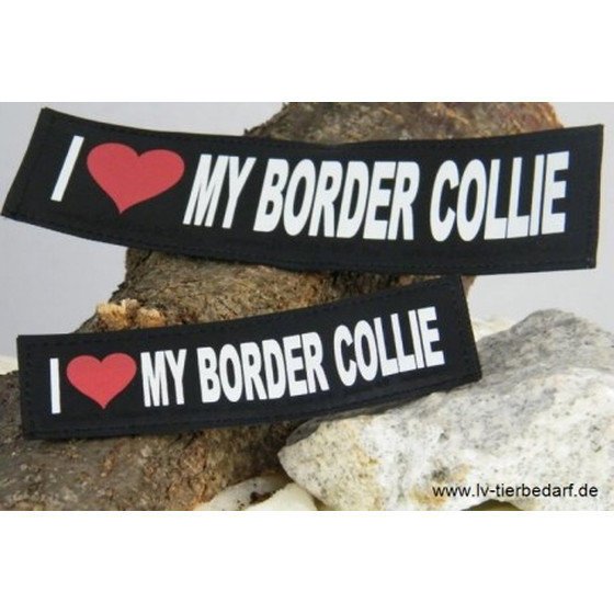 Julius K9 Logo Klettsticker groß G-L – I LOVE MY BORDER COLLIE
