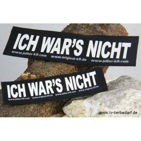 Julius K9 Logo Klettsticker groß G-L – ICH WARS NICHT!