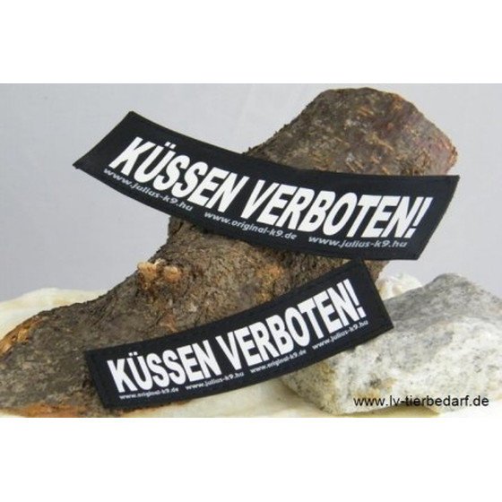Julius K9 Logo Klettsticker groß G-L – KÜSSEN VERBOTEN