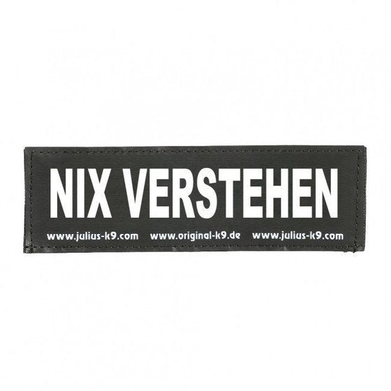 Julius K9 Logo Klettsticker groß M-Z – NIX VERSTEHEN