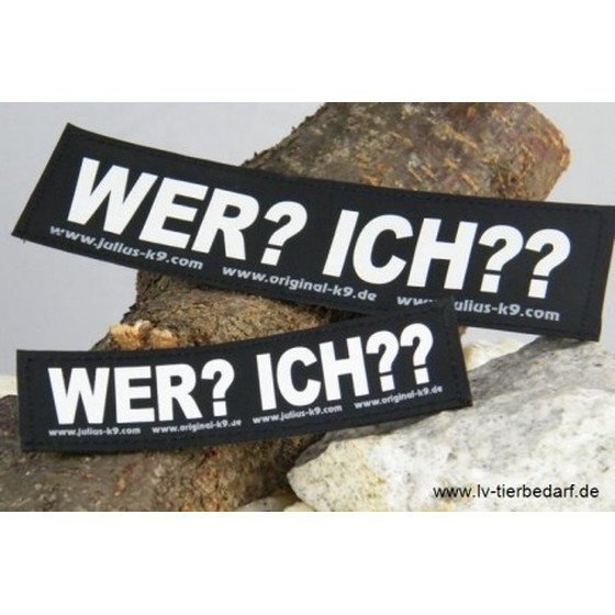 Julius K9 Logo Klettsticker groß M-Z – WER ? ICH??
