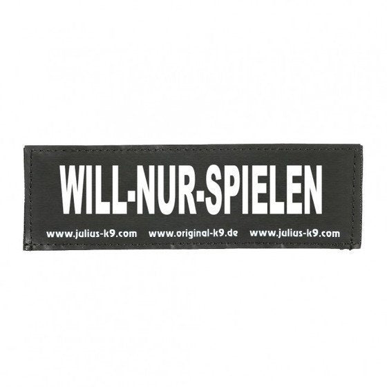 Julius K9 Logo Klettsticker groß M-Z – WILL-NUR-SPIELEN