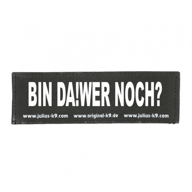 Julius K9 Logo Klettsticker groß A - F – BIN DA!WER NOCH?