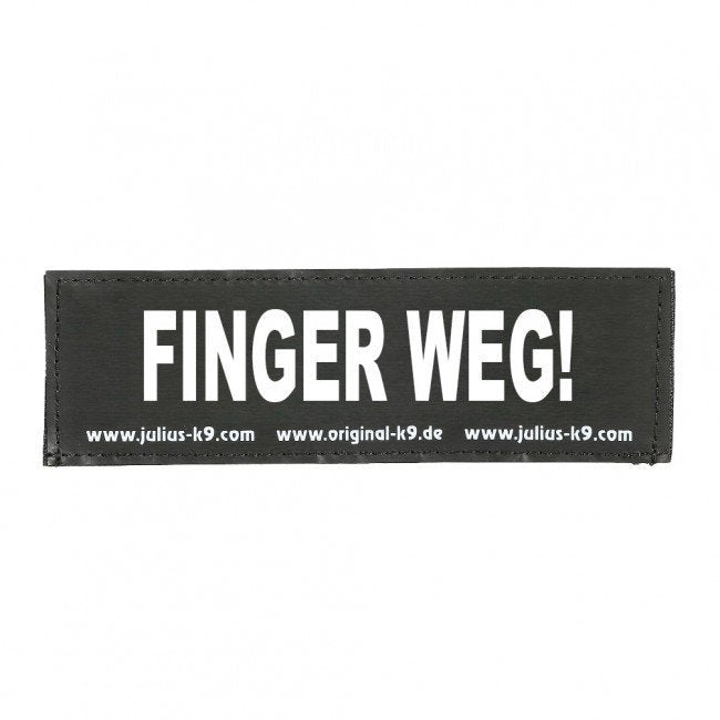 Julius K9 Logo Klettsticker groß A - F – FINGER WEG!