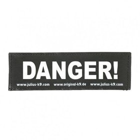 Julius K9 Logo Klettsticker groß A - F – DANGER!