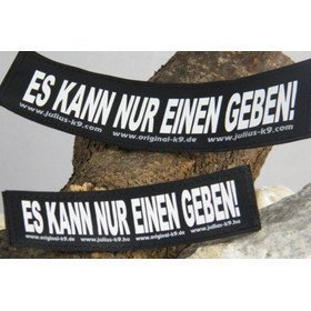 Julius K9 Logo Klettsticker groß A - F – ES KANN NUR EINEN GEBEN