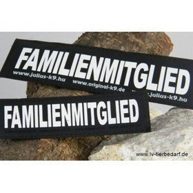 Julius K9 Logo Klettsticker groß A - F – FAMILIENMITGLIED