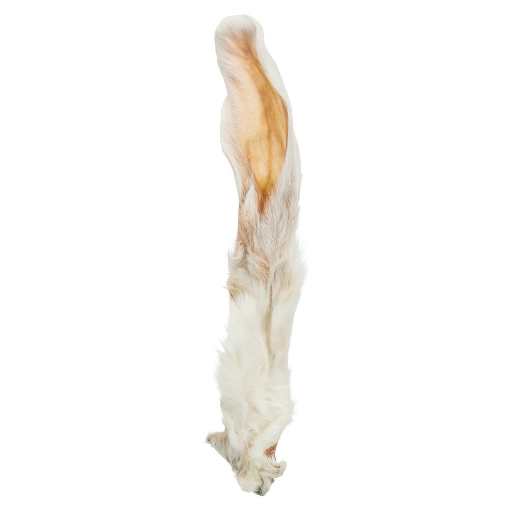 TRIXIE Kaninchenohren mit Fell 500 g – Natürlicher Kauspaß für deinen Hund