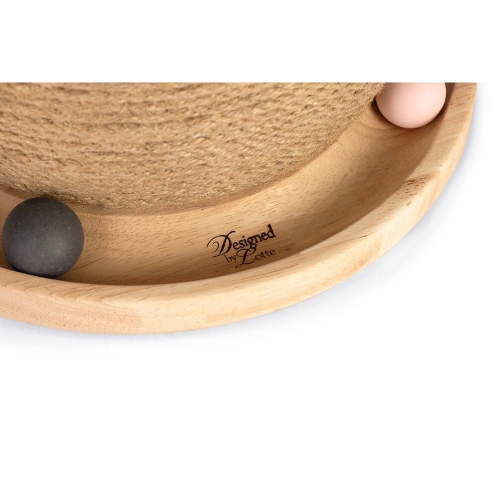 Katzen Kratzball und Spielball Mila aus Holz
