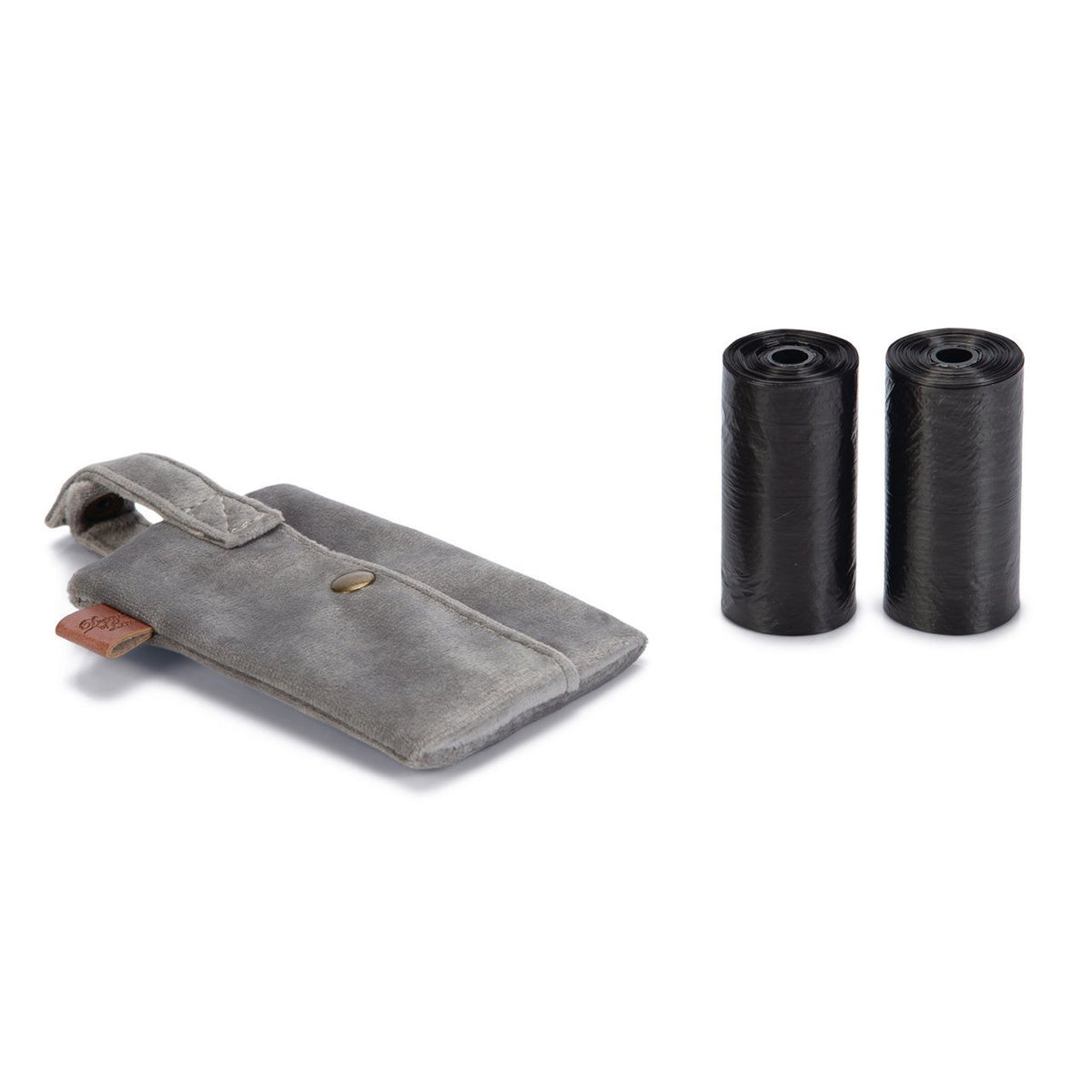 Kotbeutelspender Caja mit Tüten – 14,5 x 7 x 1 cm, grau