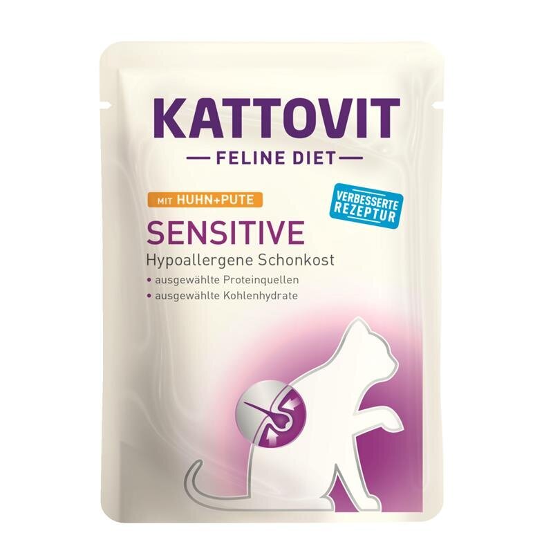 Kattovit Feline Diet Sensitive Portionsbeutel – Huhn + Pute 24x85g