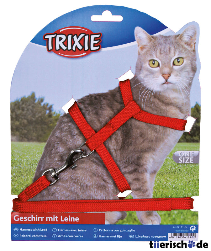 Katzen-Garnitur mit Leine