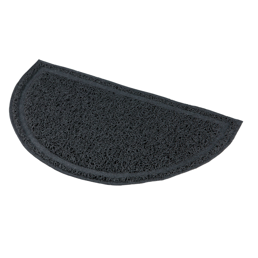 Katzenklo Vorlegematte halbrund – 41 × 25 cm, anthrazit