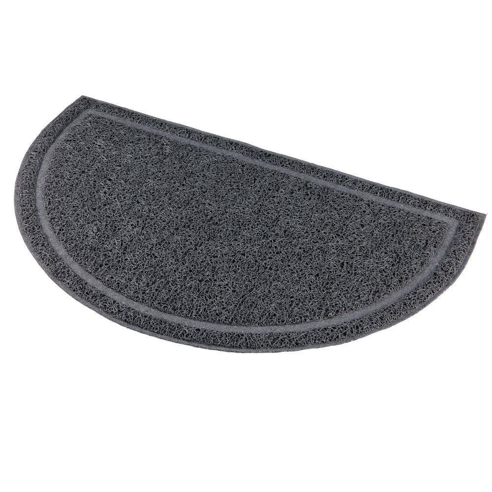 Katzenklo Vorlegematte halbrund – 59 × 35 cm, anthrazit