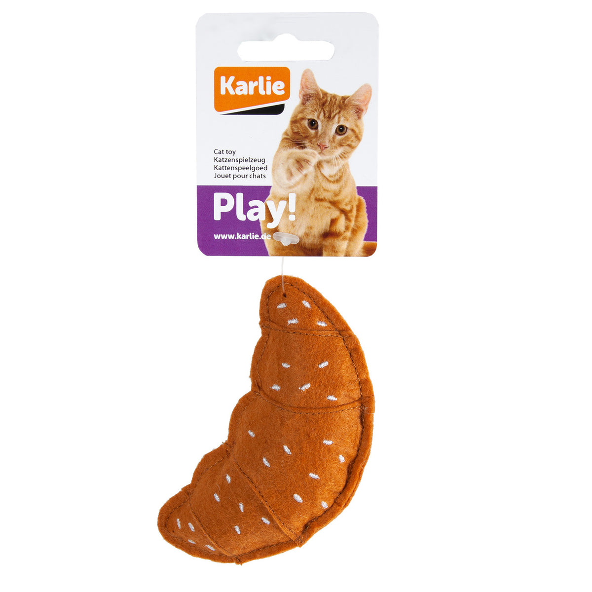 Katzenspielzeug aus Textil – Croissant - L: 10.5 cm