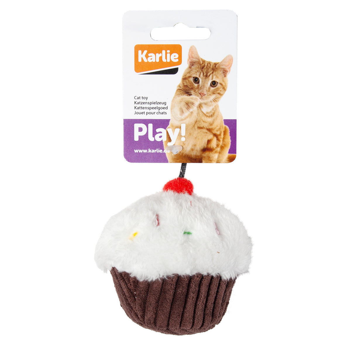 Katzenspielzeug aus Textil – Cup Cake - L: 11.5 cm