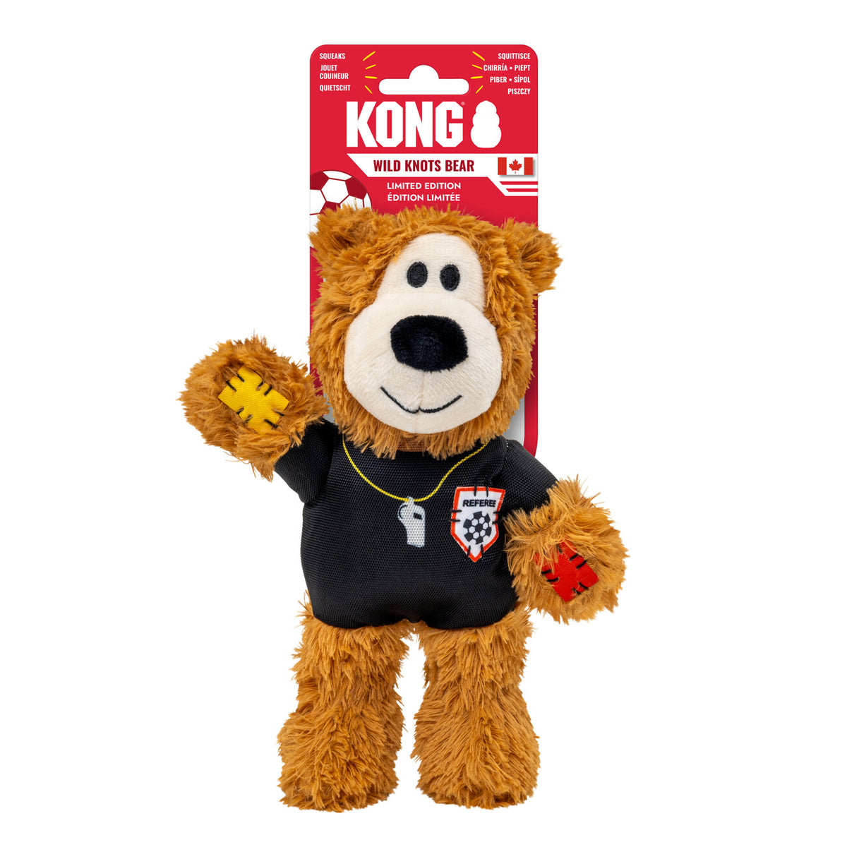 Wild Knots Sport Bear Schiedsrichter - Robustes Hundespielzeug mit WM-Flair – Schiedsrichter