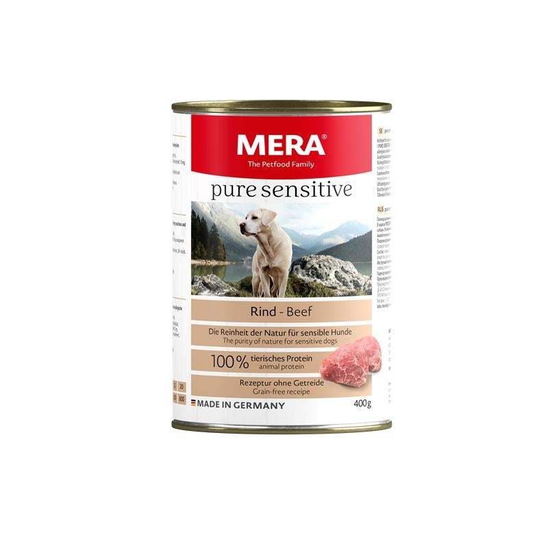 Mera Dog Pure Sensitive Meat Nassfutter – Rind 6x400g