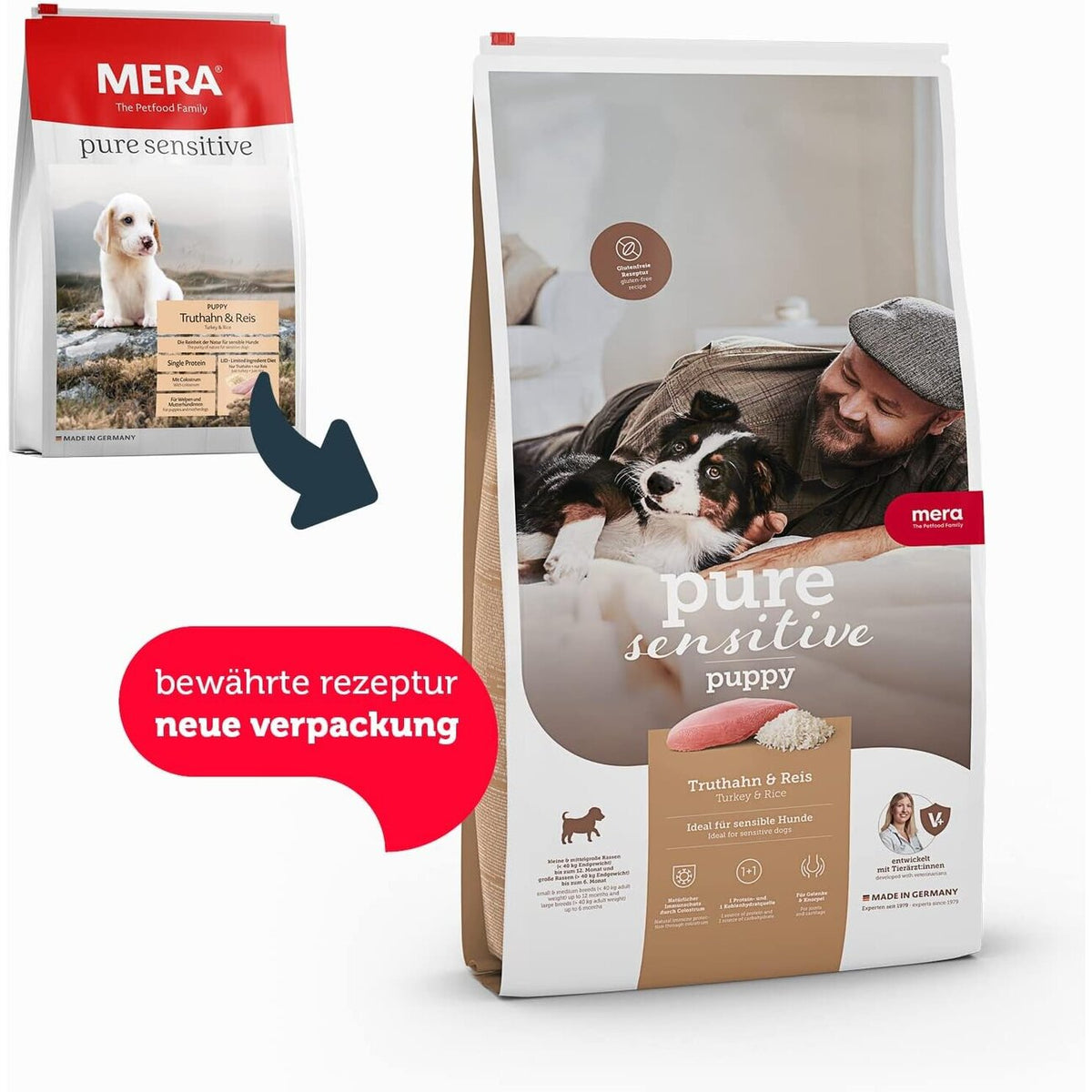 Mera Dog Pure Sensitive Puppy Truthahn & Reis